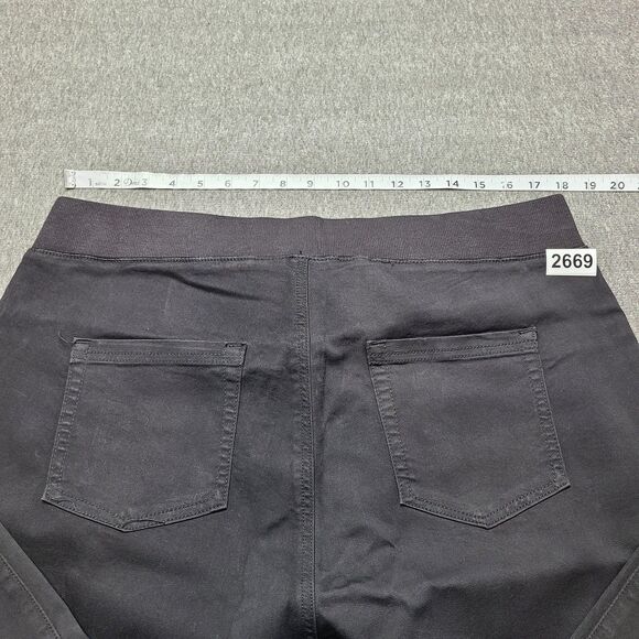 DG2 by Diane Gilman Pants Womens XL Black‎ Jogger Jeans Drawstring Stretch Denim - Picture 8 of 9